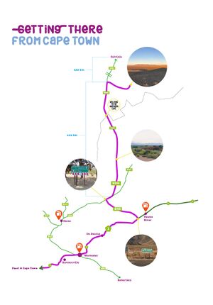 map to drive from cape town to quaggafontein